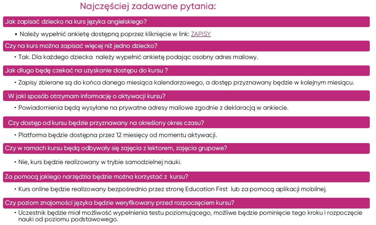 Angielski dla dzieci pracowników ArcelorMittal - zapisy